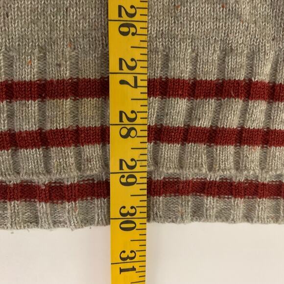 SMARTWOOL Sweater Larimer V-Neck Merino‎ Oatmeal Heather Varsity Ringer Ribbed - Picture 12 of 12